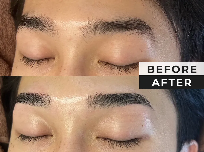 爽やかなイメージの眉デザインの施術例