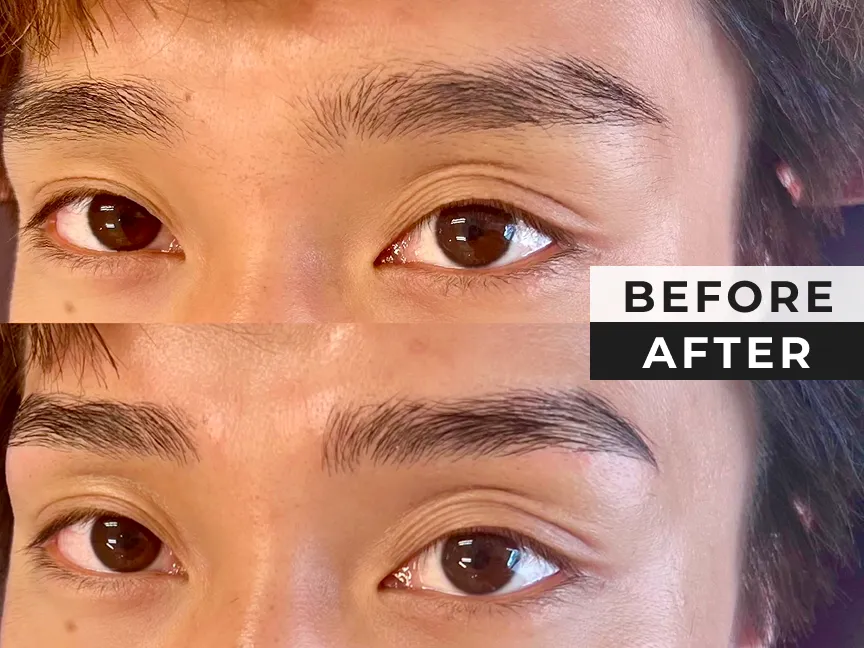 爽やかなイメージの眉デザインの施術例