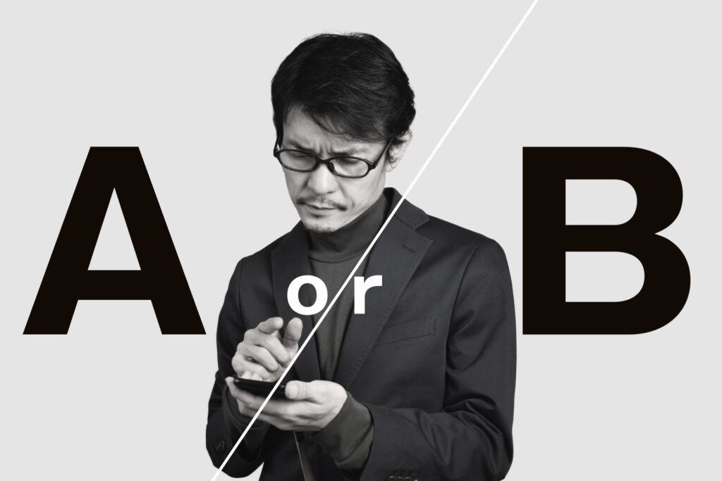 眉カットとアイブロウサロンで迷う男性